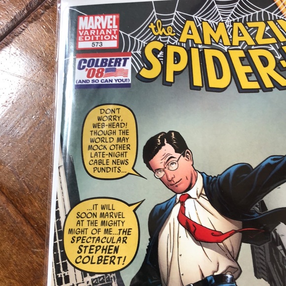 Stephen Colbert Marvel the Amazing Spider-Man # 573 Variant Edition Comic Book - Picture 2 of 8